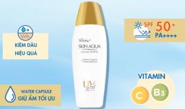 Review kem chống nắng Skin Aqua nắp vàng của Nhật chi tiết