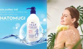 Review sữa dưỡng thể Hatomugi dưỡng sáng da 400ml Body Milk