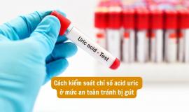 Cách kiểm soát chỉ số Acid Uric ở mức an toàn tránh bị Gút