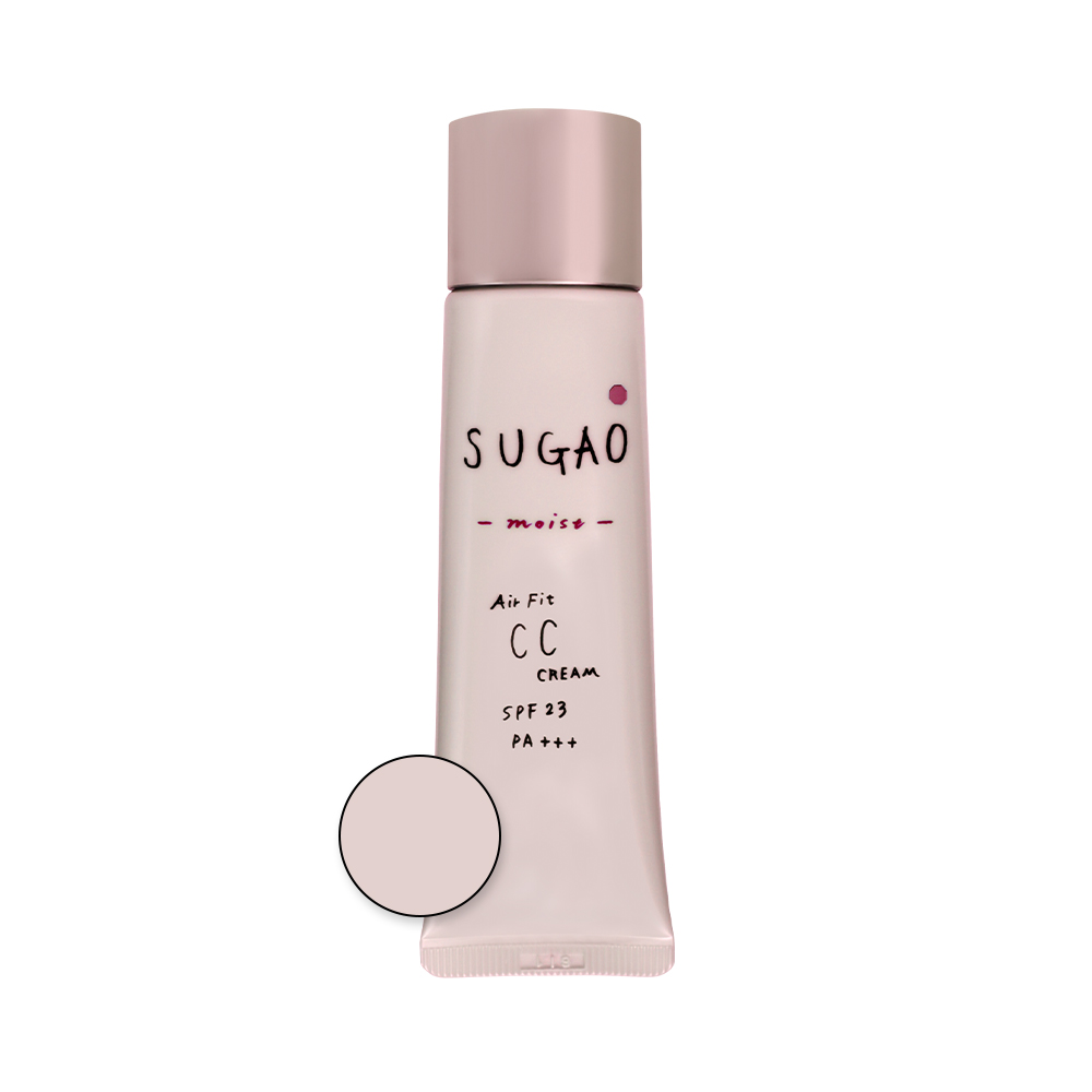 Kem nền CC cho da thường và khô tông da trắng hồng Sugao Air Fit CC Cream