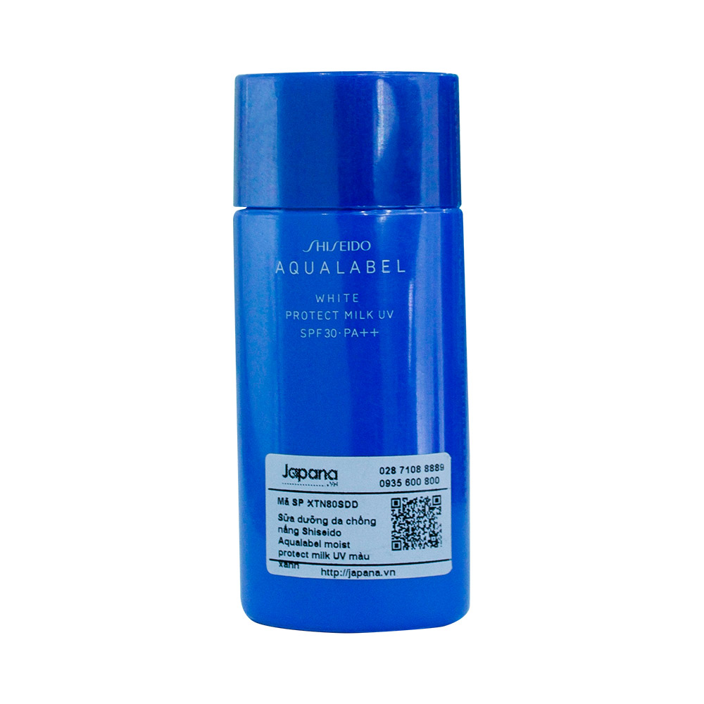 Sữa dưỡng da chống nắng Shiseido Aqualabel Moist Protect milk UV màu xanh