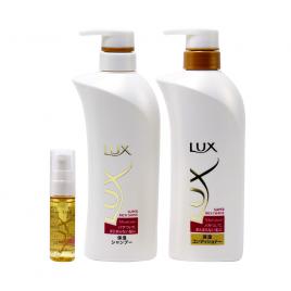 Bộ dầu gội Lux Super Rich Shine Moisture (trắng)