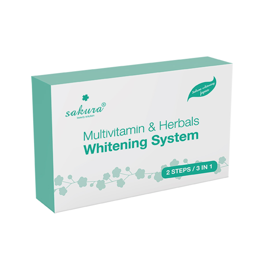 Bột tắm trắng Sakura Multivitamin & Herbals Whitening System