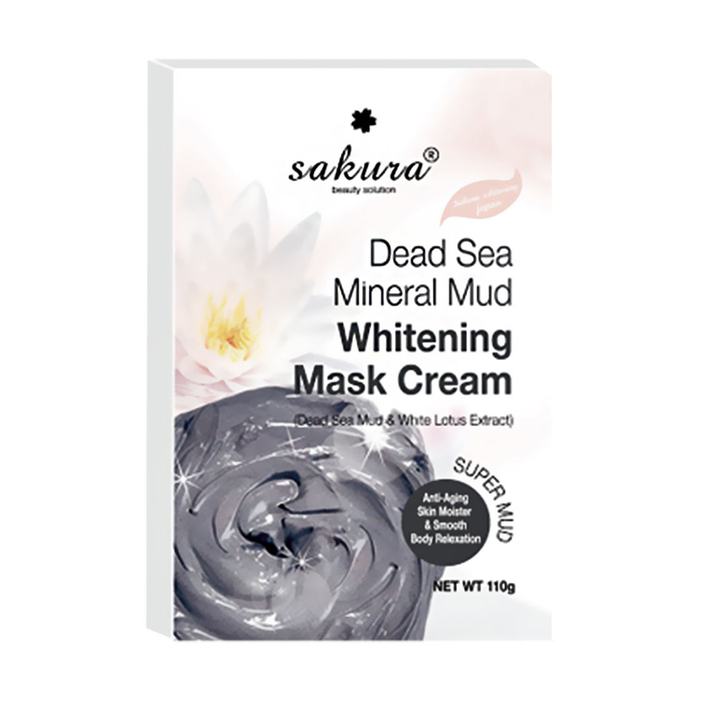 Kem tắm trắng bùn khoáng và sen trắng Sakura Dead Sea Mud Whitening Mask