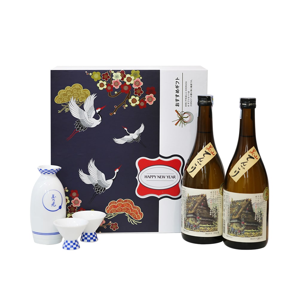 Hộp quà tết rượu Sake Oishi Miyama Tengori 720ml