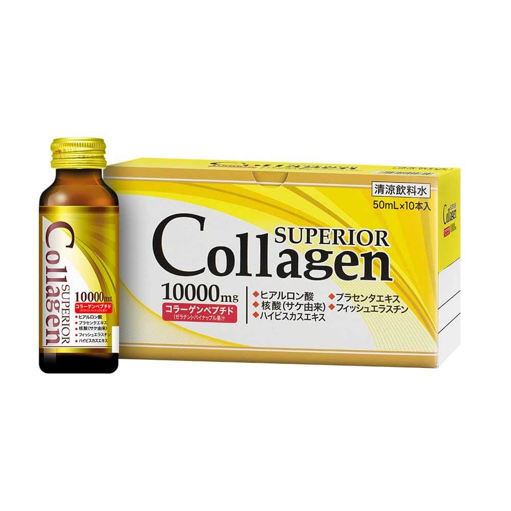 Nước uống Superior Collagen 10000mg Nhật Bản (Hộp 10 chai x 50ml)