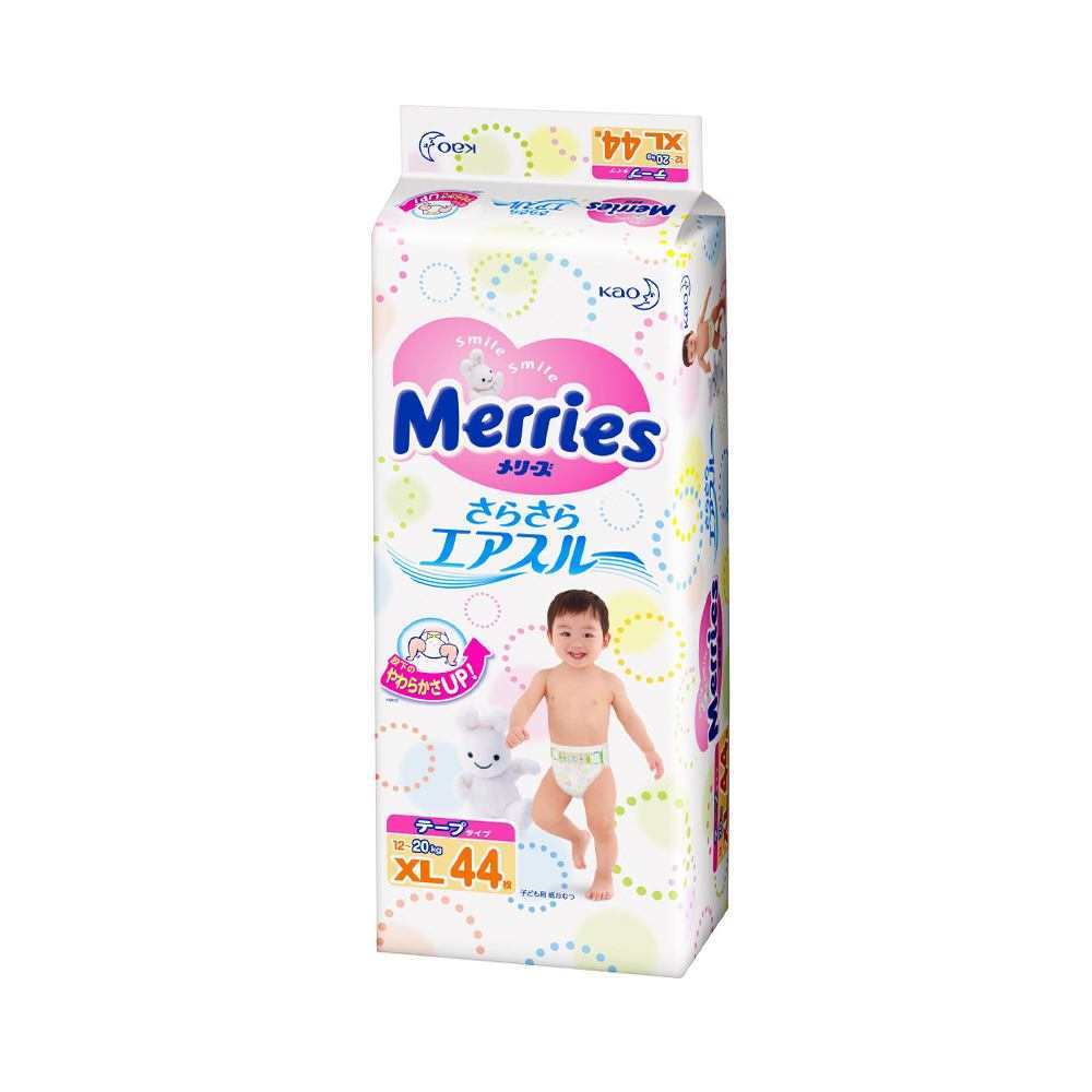Bỉm - Tã dán Merries size XL 44 miếng (Cho bé 12 - 20kg)