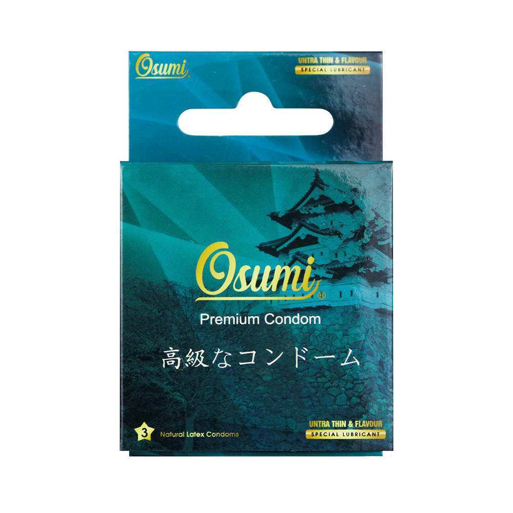 Bao cao su Osumi Ultrathin and Flavour 3 cái (Màu xanh)