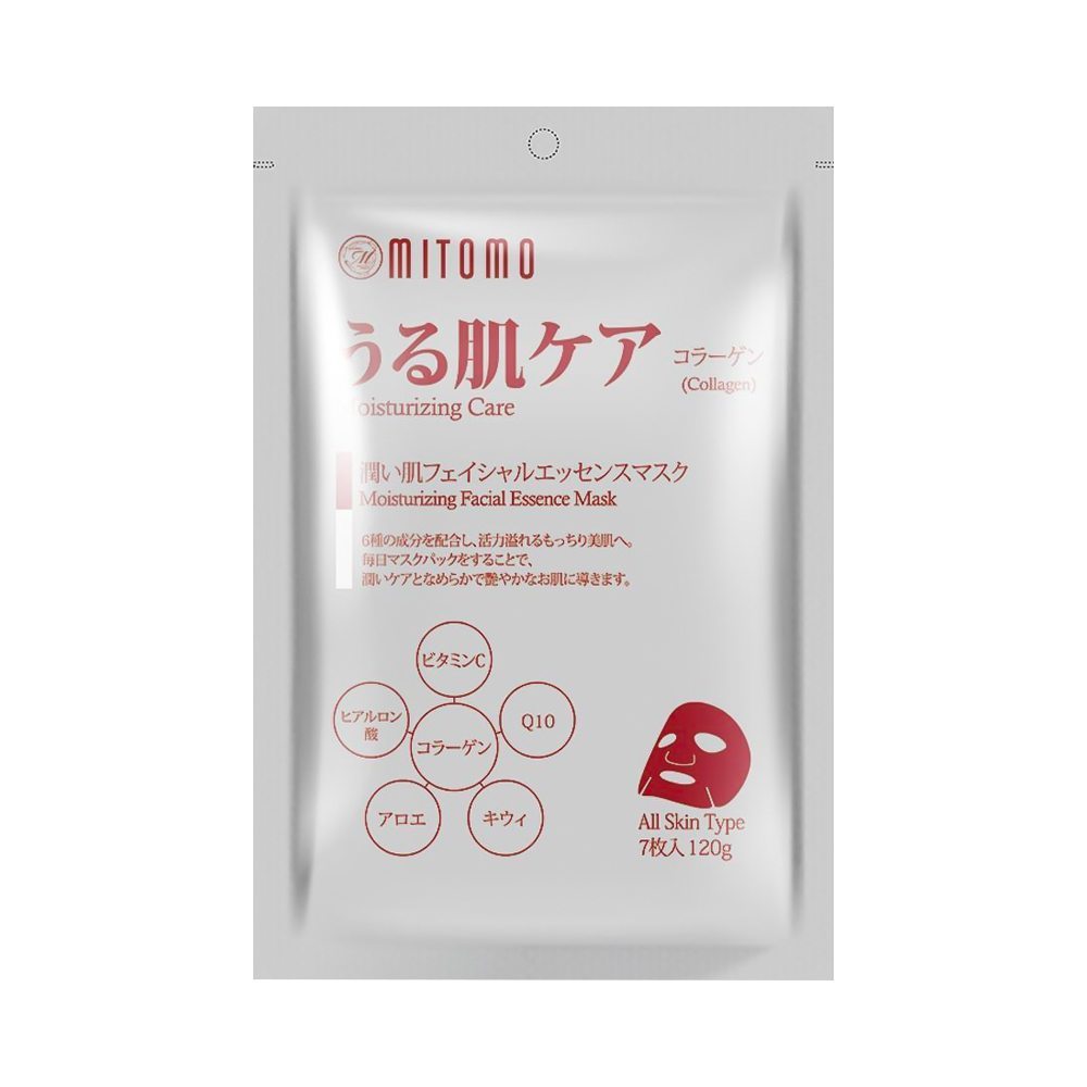 Mặt nạ Collagen Mitomo Japan Collagen Moisturizing Care 7 miếng