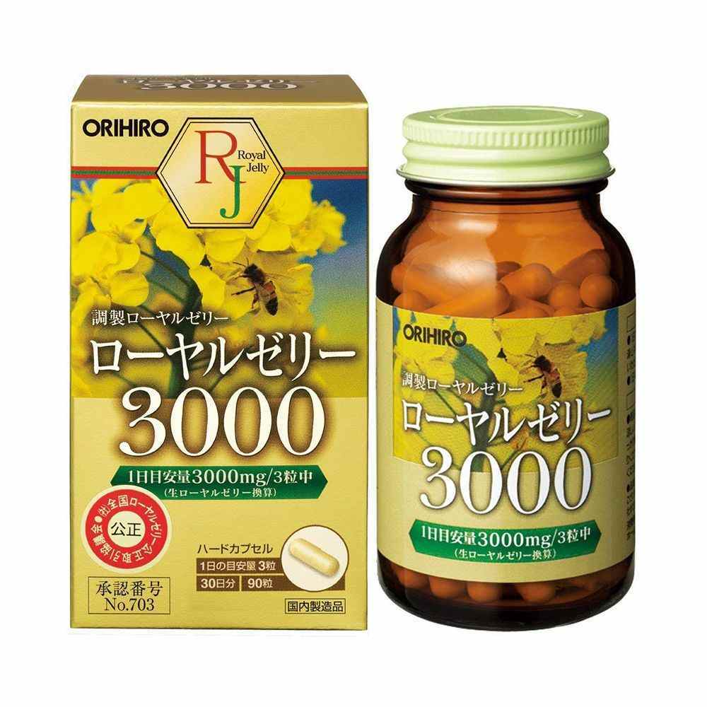 Viên uống sữa ong chúa Orihiro Royal Jelly 3000mg 90 viên