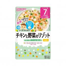 Cháo ăn dặm vị gà hầm rau củ Wakodo 80g (Cho bé từ 7 tháng)
