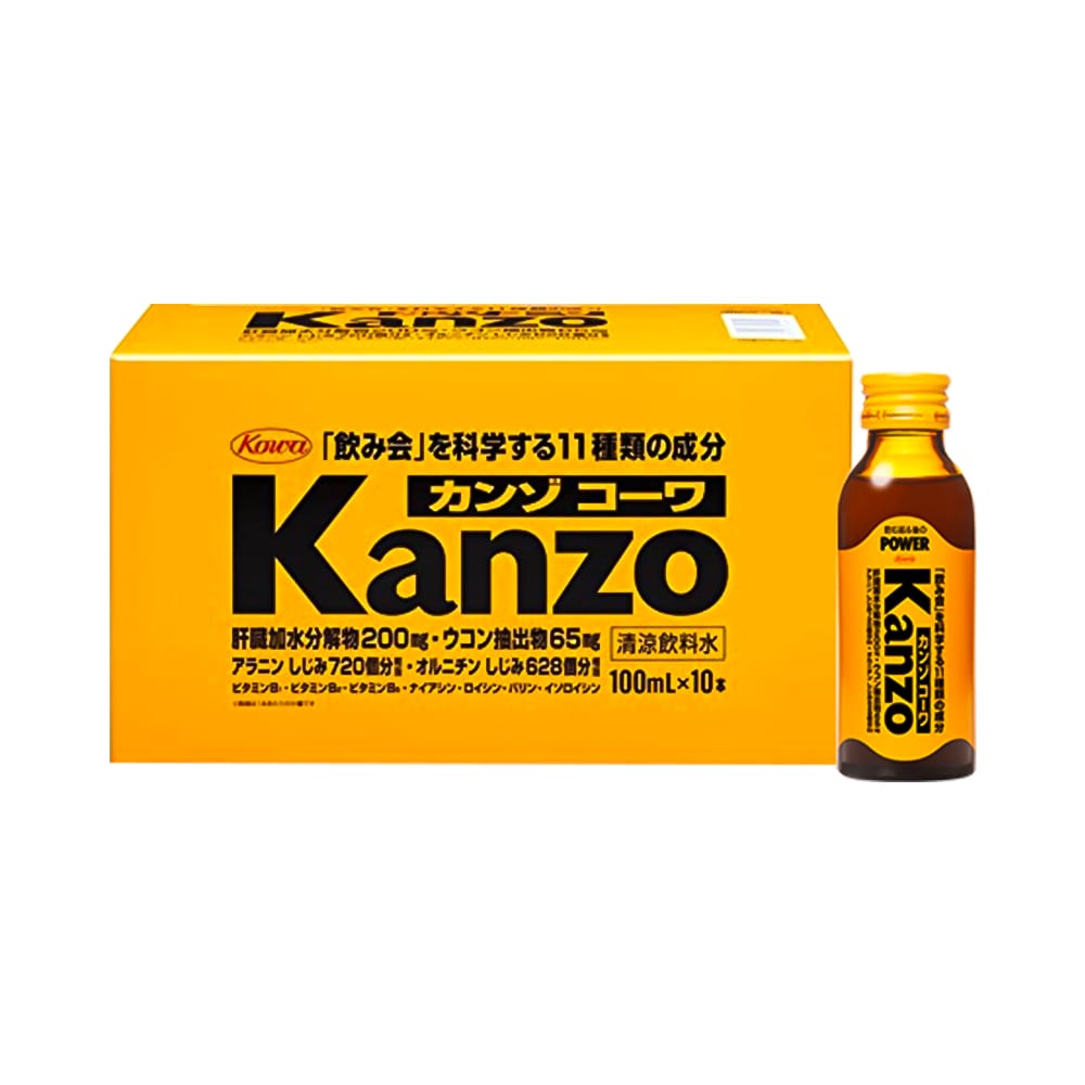 Nước uống bổ gan Kowa Kanzo Nhật Bản (Hộp 10 chai x 100ml)