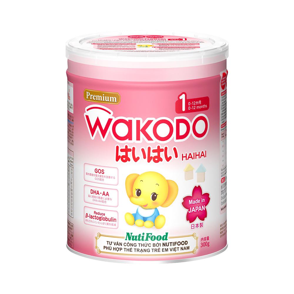Sữa Wakodo Haihai số 1 Nhật Bản 300g (Cho bé từ 0-1 tuổi)