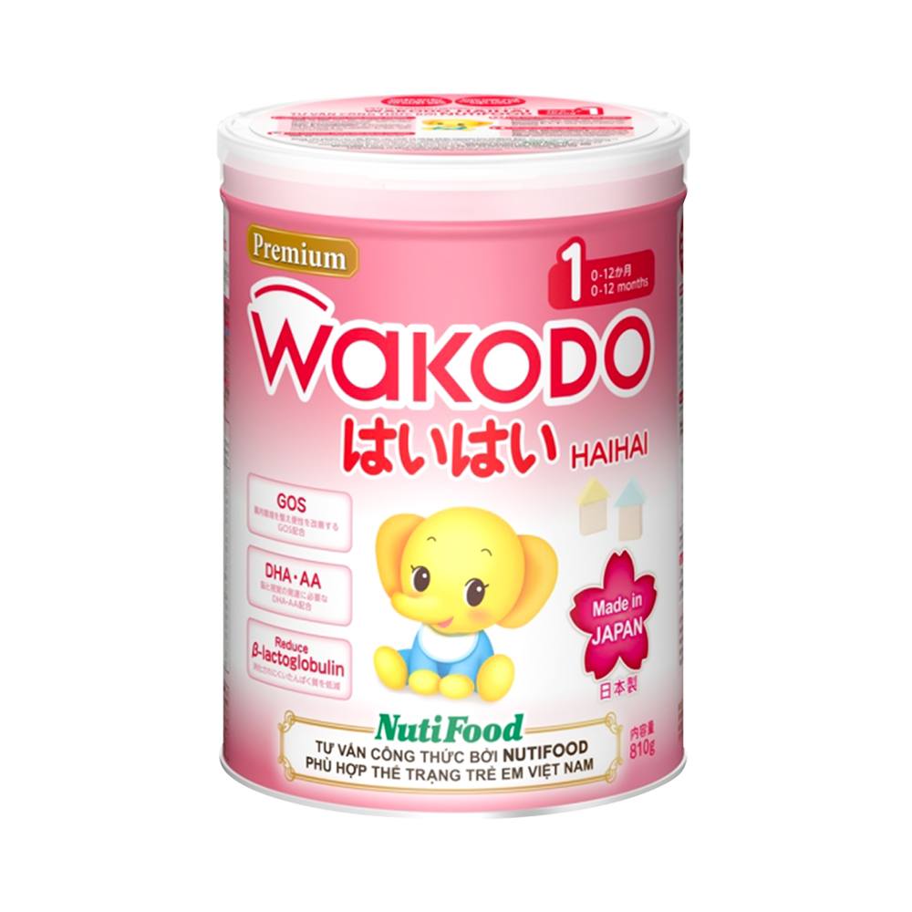 Sữa Wakodo Haihai số 1 Nhật Bản 810g (Cho bé từ 0-1 tuổi)
