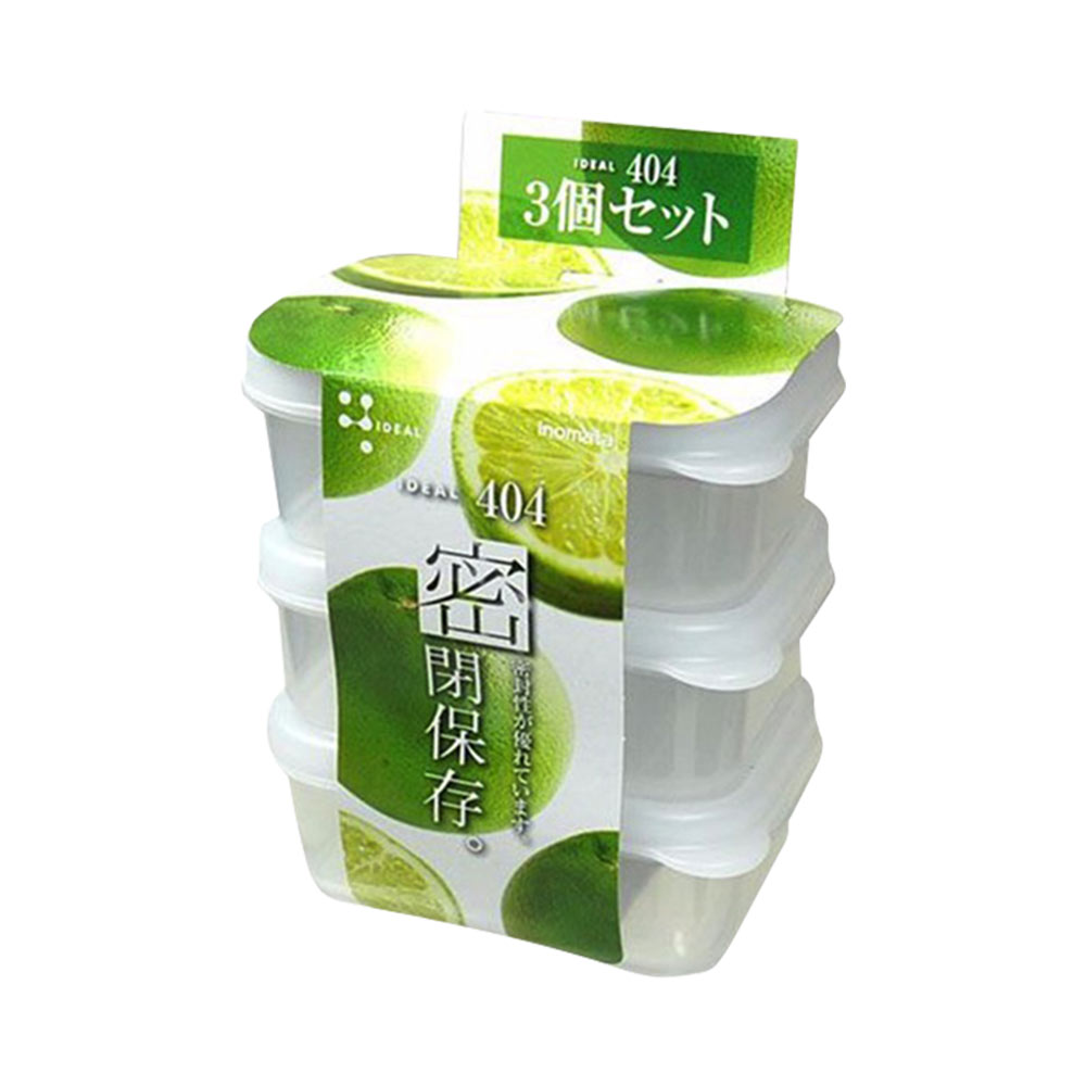 Combo 3 hộp nhựa chữ nhật đựng thực phẩm cao cấp 190ml
