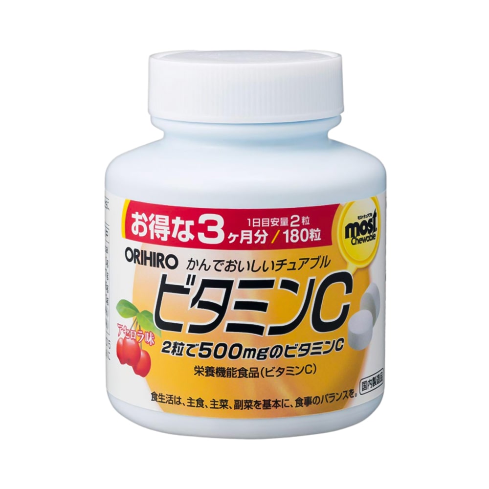 Viên nhai bổ sung Vitamin C Orihiro Most Chewable 180 viên (Vị cherry)
