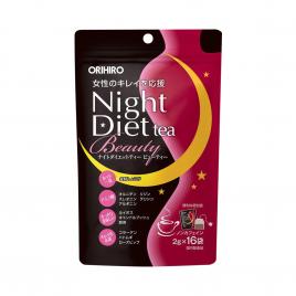 Trà giảm cân làm đẹp da ban đêm Orihiro Night Diet Tea Beauty (16 gói x 2g) (Chính hãng)