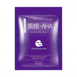 Mặt nạ dưỡng da Mitomo Japan Lithospermum + AHA 1 miếng