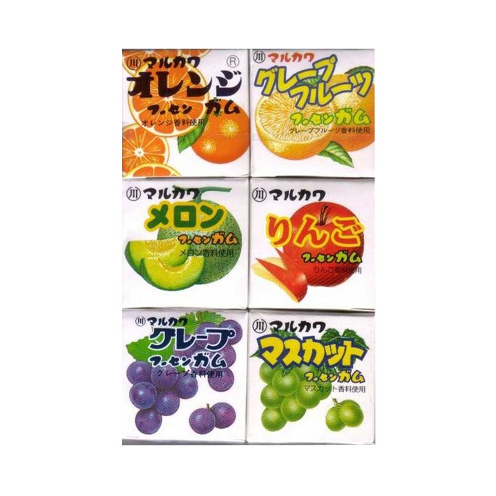 Combo 6 hộp kẹo cao su trái cây Marukawa Seika 4 viên