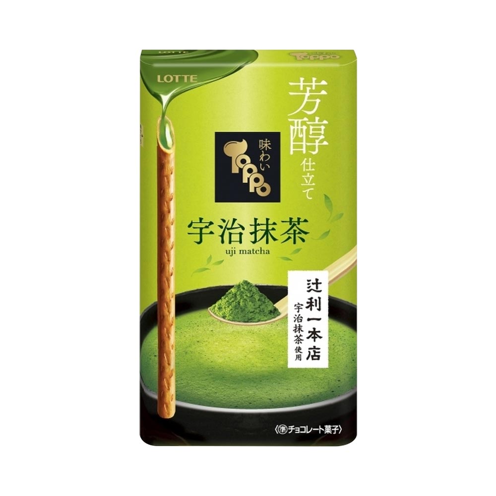 Bánh que vị trà xanh Lotte Toppo Uji Matcha 2 gói