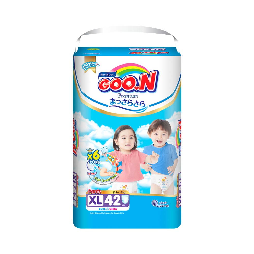 Bỉm - Tã quần Goo.N Premium size XL 42 miếng (Cho bé 12-17kg)
