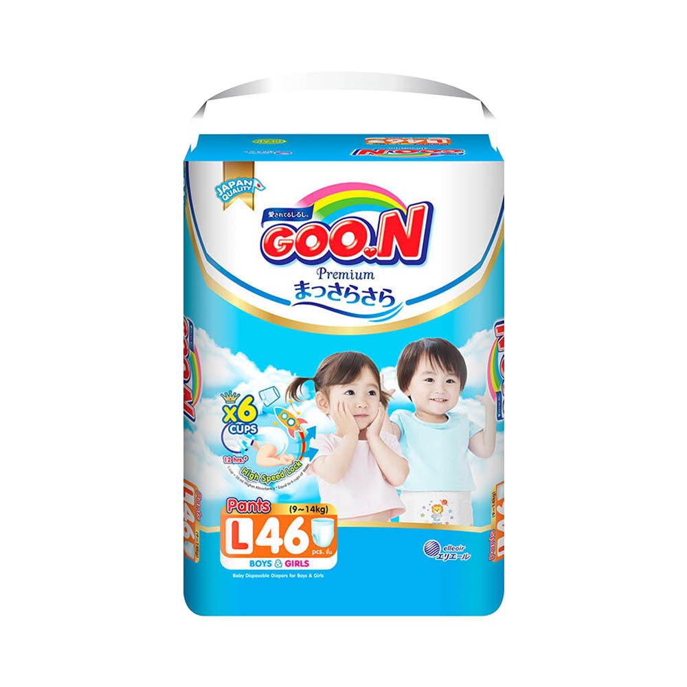 Bỉm - Tã quần Goo.N Premium size L 46 miếng (Cho bé 9-14kg)