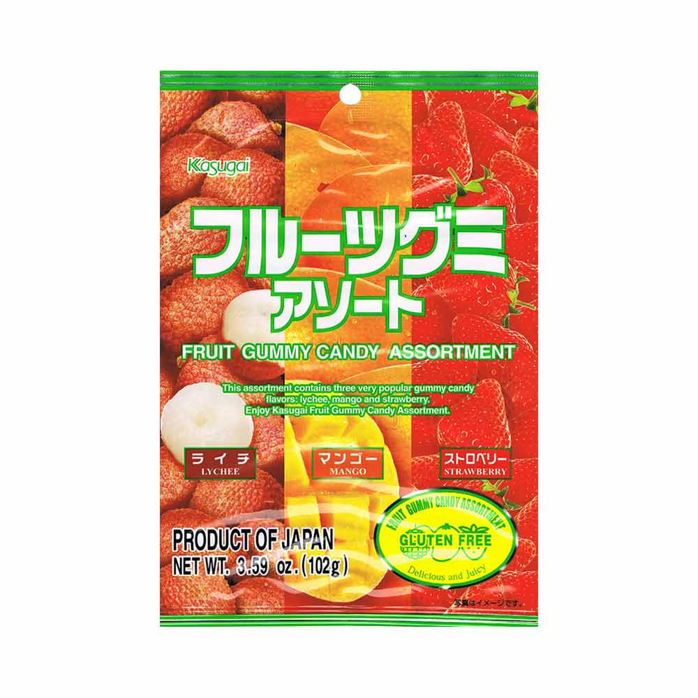 Kẹo dẻo vị hoa quả Kasugai Fruit Gummy Assortment 108g