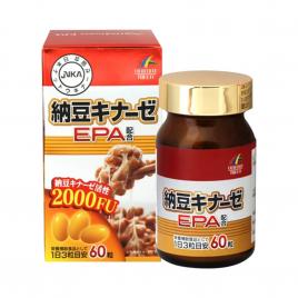 Viên uống hỗ trợ điều trị tai biến và bổ sung EPA Unimat Riken Nattokinase 2000FU 60 viên