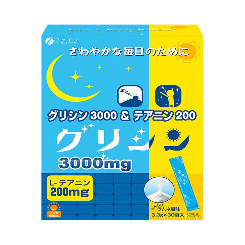 Bột hỗ trợ ngủ ngon Glycine & Theanine Fine Japan 30 gói