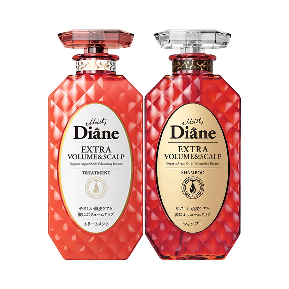 Bộ đôi dầu gội, xả chống rụng, làm phồng tóc Moist Diane Extra Volume & Scalp 450ml