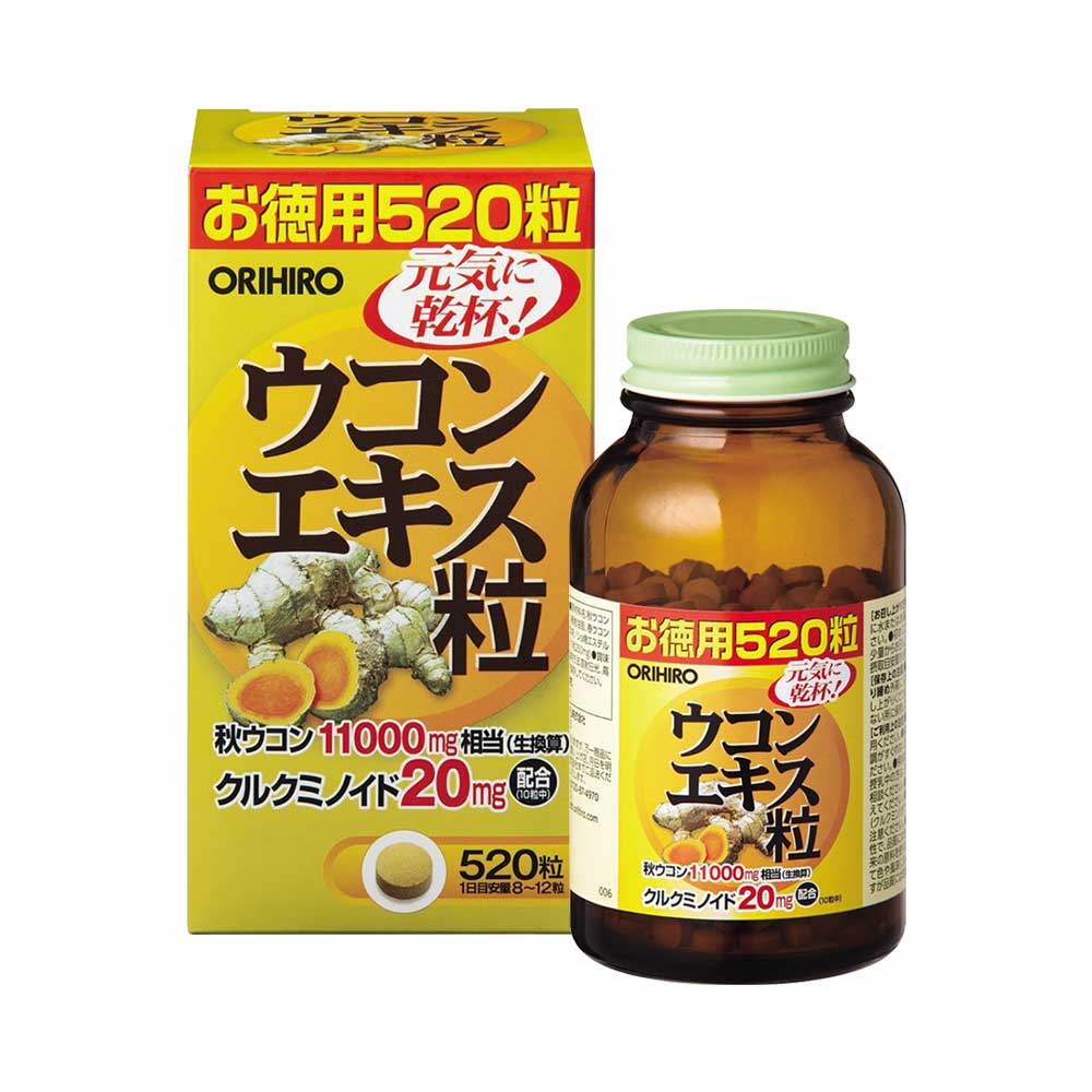 Viên uống bổ gan chiết xuất nghệ tươi Orihiro FL 11000mg 520 viên
