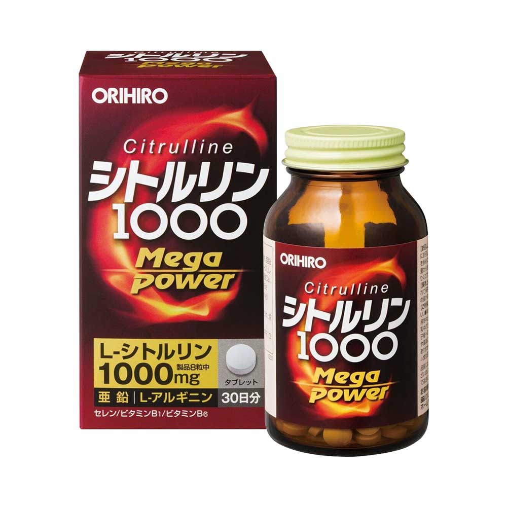 Viên uống bổ sung năng lượng Orihiro Mega Power Citrulline 1000mg 240 viên