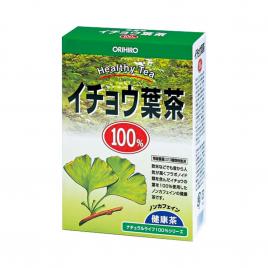 Trà lá bạch quả bổ não Orihiro 100% Gingko Leaf Health Tea (Hộp x 26 túi lọc)
