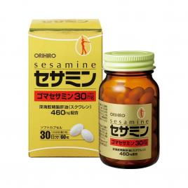 Viên uống hỗ trợ tim mạch Orihiro Sesamin & Squalene 60 viên