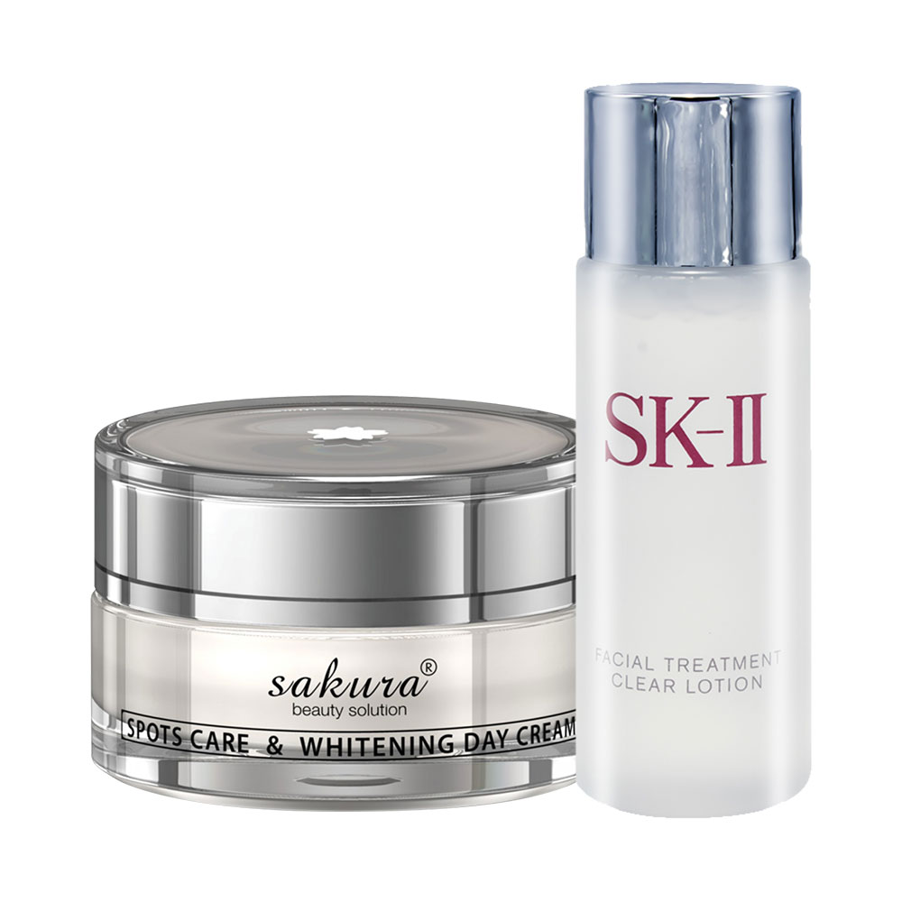 Bộ đôi chăm sóc da SK-II & Sakura Spot Care & Whitening Day Cream