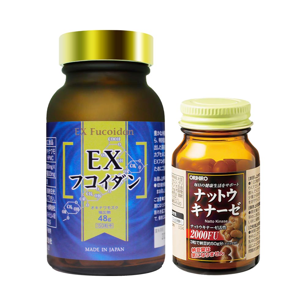 Bộ đôi chăm sóc sức khỏe hỗ trợ điều trị tai biến Orihiro & hỗ trợ điều trị ung thư Kanehide Bio