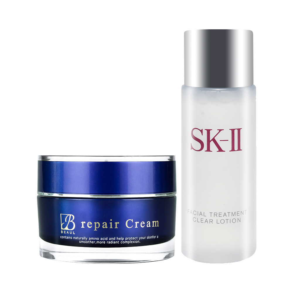 Bộ đôi chăm sóc da mặt nước hoa hồng SK-II Facial Treatment & kem dưỡng trắng Beaul