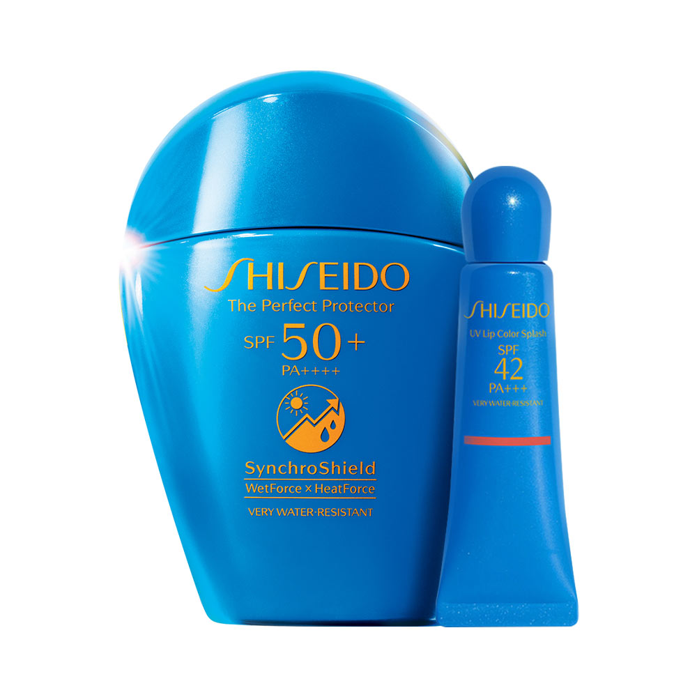 Bộ đôi kem chống nắng và son dưỡng chống nắng Shiseido