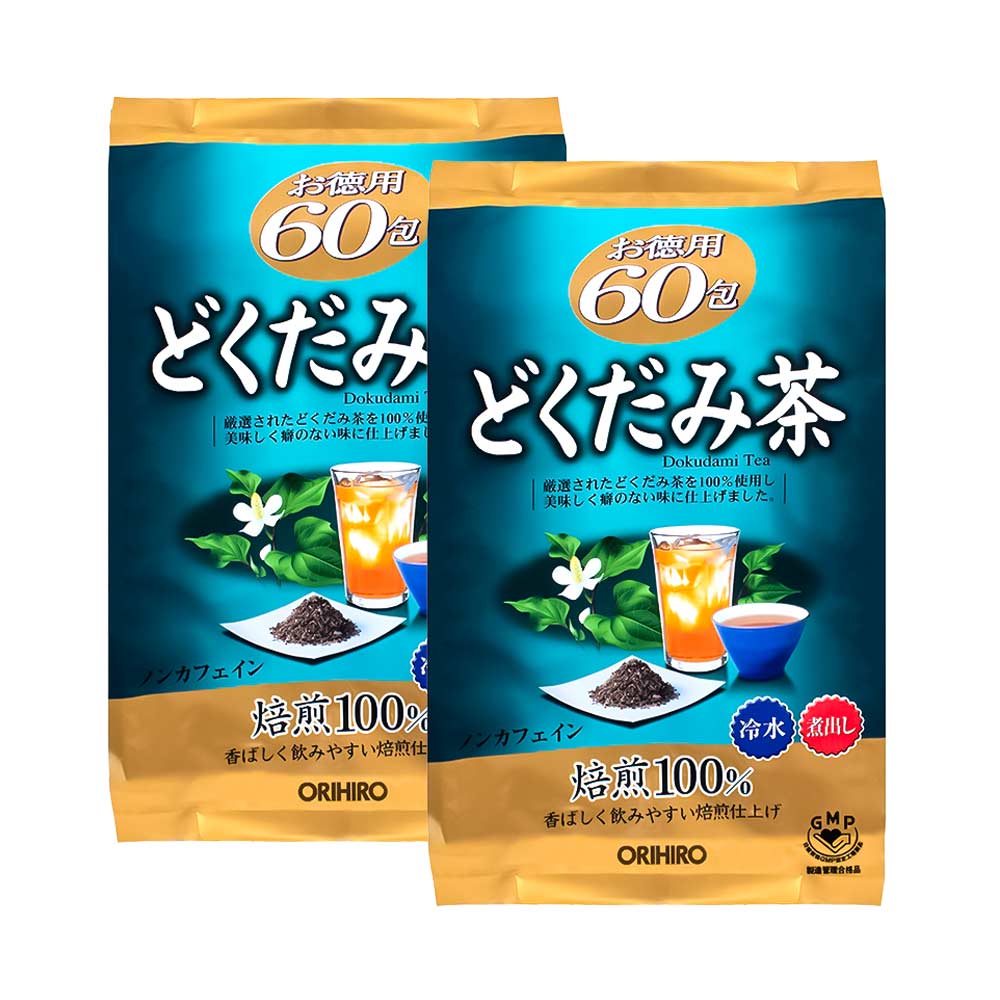 Combo 2 gói trà diếp cá hỗ trợ thải độc Dokudami Orihiro 60 gói (Chính hãng)