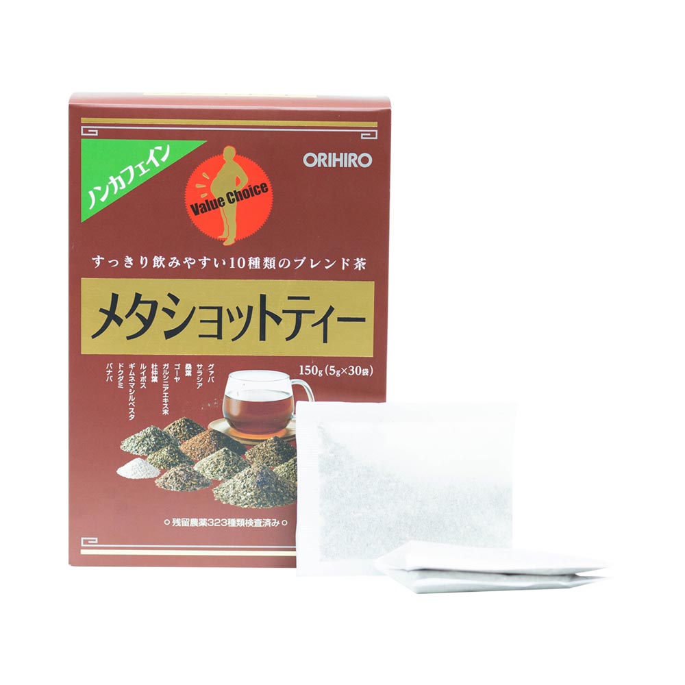 Trà giảm mỡ bụng Orihiro Meta Shot Tea (Hộp 30 túi x 5g)