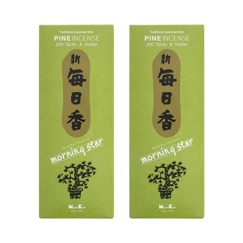 Combo 2 hộp hương Nippon Kodo Morning Star Pine 200 que (Hương gỗ thông)
