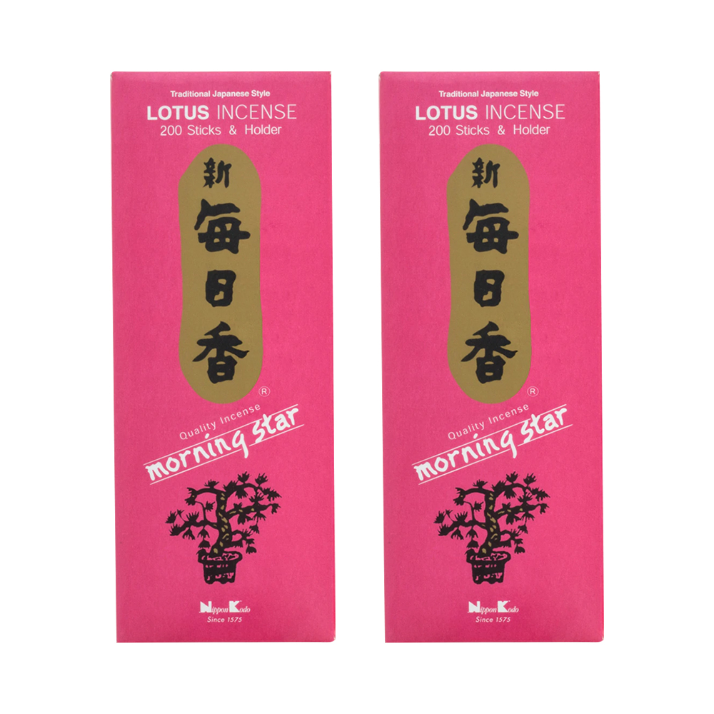 Combo 2 hộp hương Nippon Kodo Morning Star Lotus 200 que (Hương hoa sen)