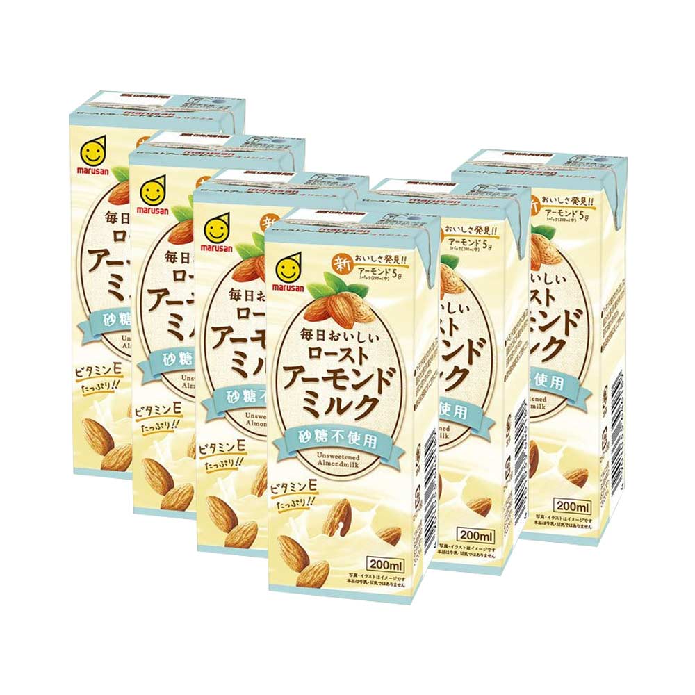 Combo 6 hộp sữa hạnh nhân không đường Marusan Original 200ml