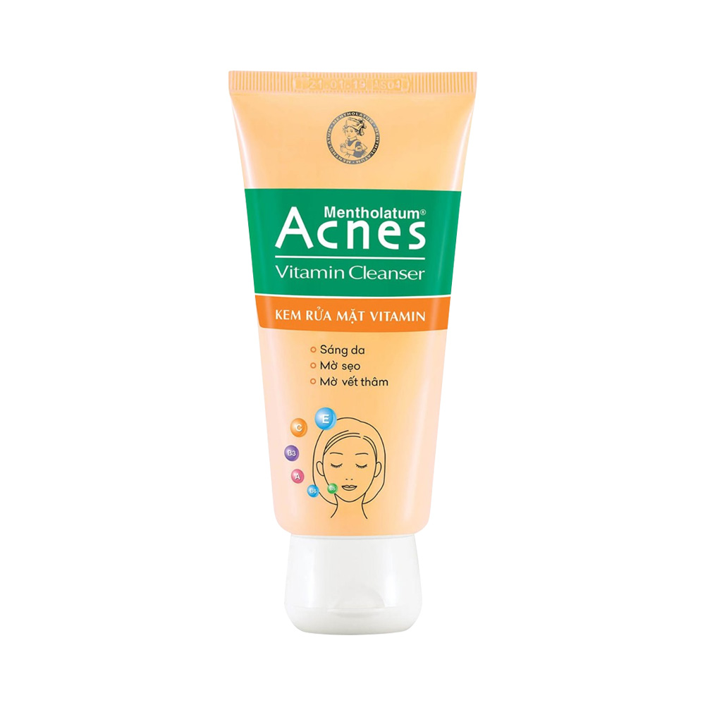 Kem rửa mặt sáng da Acnes Vitamin Cleanser 50g