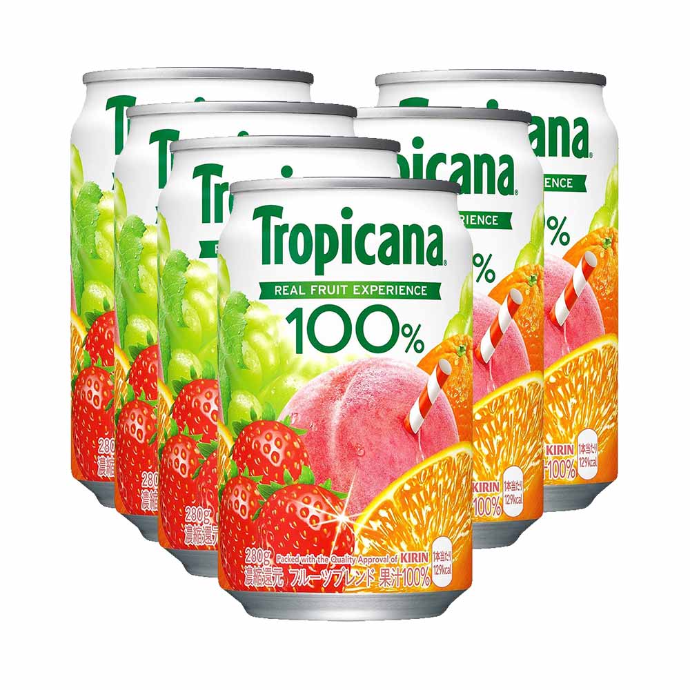 Combo 6 lon nước ép trái cây Kirin Tropicana 160g