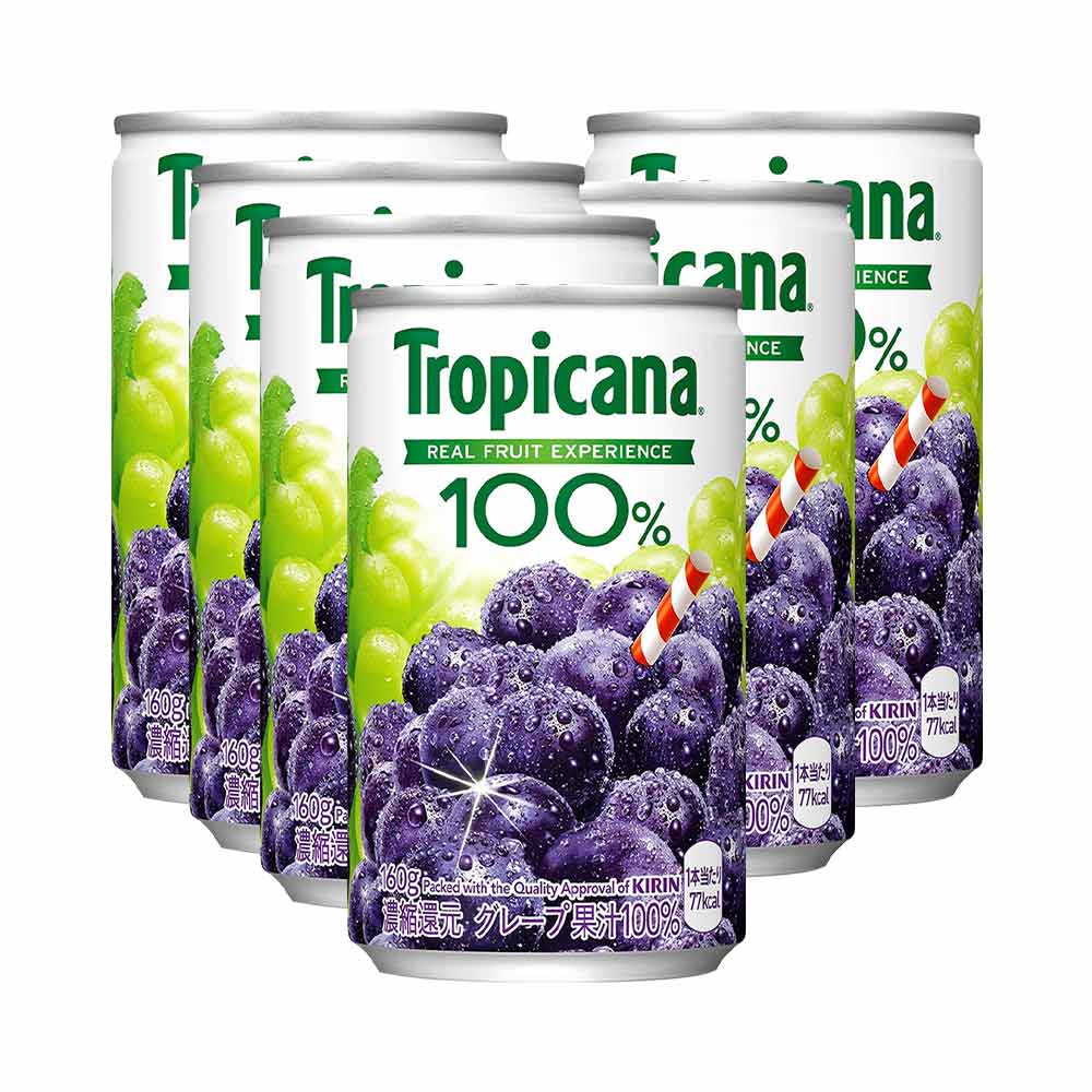 Combo 6 lon nước ép trái cây Kirin Tropicana 160g