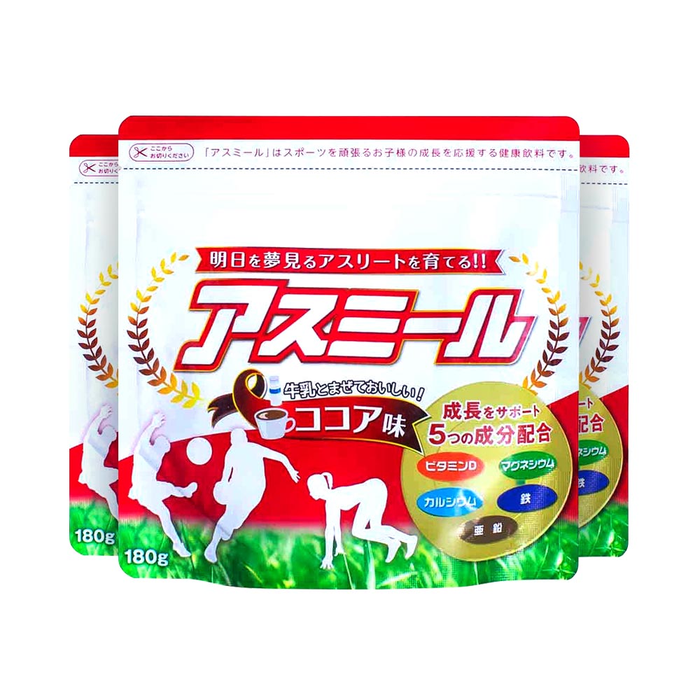 Combo 3 gói sữa tăng chiều cao dành cho bé Ichiban Boshi Asumiru 180g (Vị cacao)