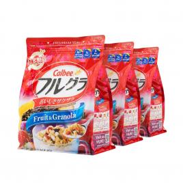 Combo 3 gói ngũ cốc trái cây Calbee Nhật Bản 482g