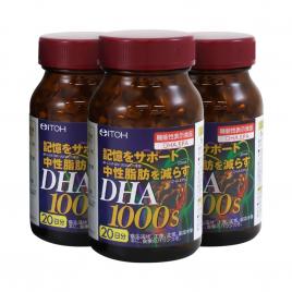 Combo 3 hộp viên uống bổ não Itoh DHA 1000mg Nhật Bản 120 viên