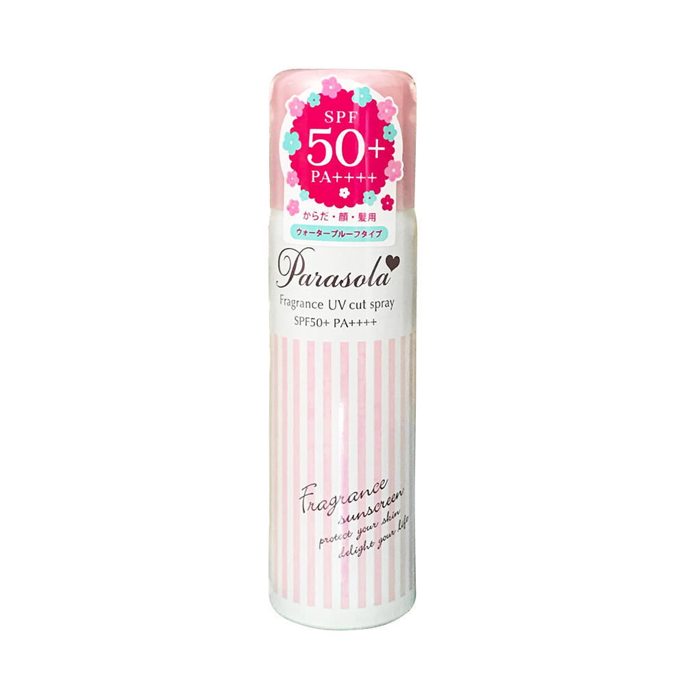 Xịt chống nắng Naris Parasola Essence In UV Cut Spray SPF50+ PA++++ 50g (Hương hoa hồng)